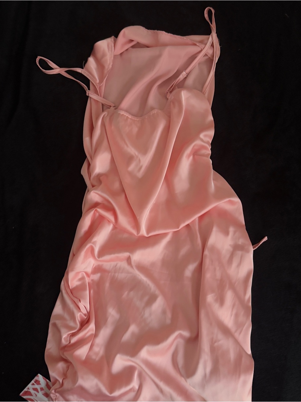 ROMWE Satin Pink Slip Dress with Adjustable Straps - Picture 2 of 4